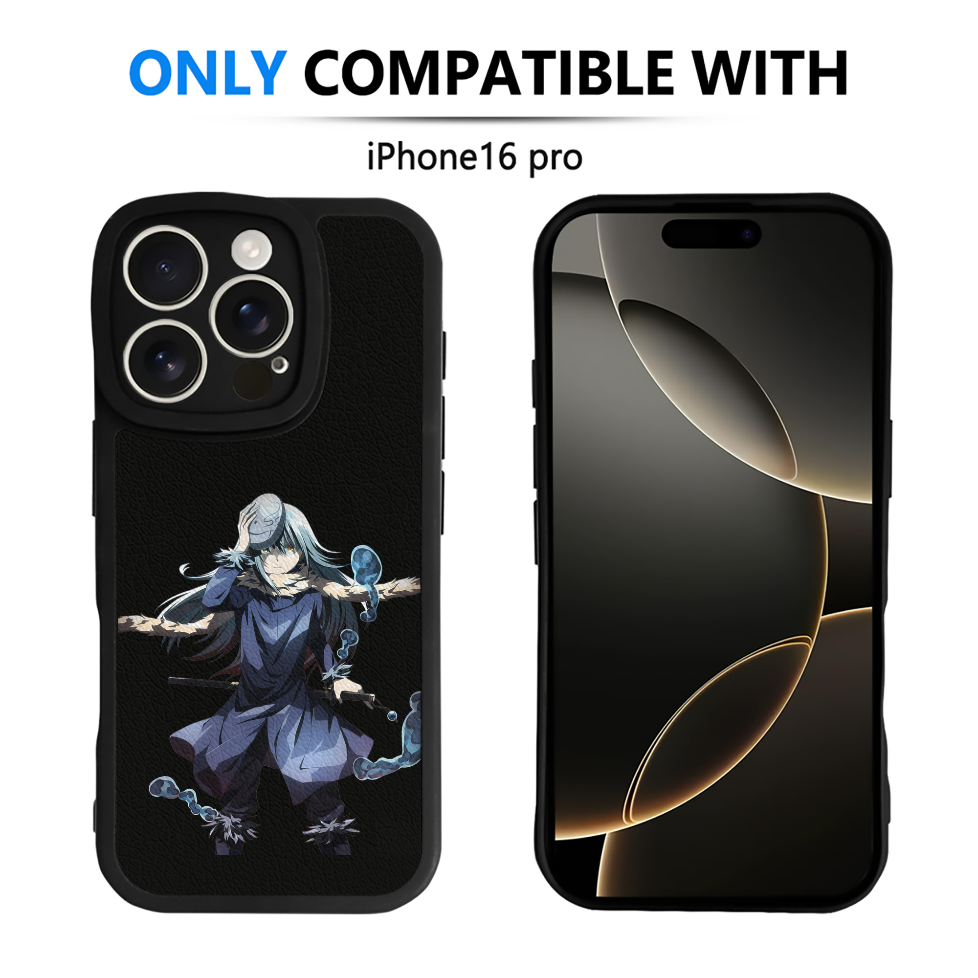 （画像用） 転スラ Regarding Reincarnated to Slime 【iPhone 16シリーズ対応】シリコンスマホケース（レザー調） 材質：シリコン